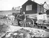 Shingle being carted up the old Cliff Road