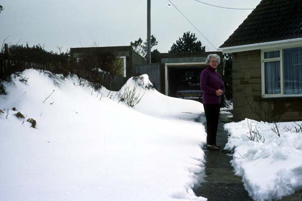 Veronica Young in her front garden