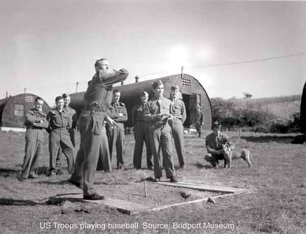 US army playing baseball