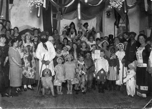 Panto put on by locals in the School. - ? Coombs is first on right