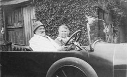 Greta's Grandad & Granny Hawkins at Townsend Farm where all the family lived at one time. 