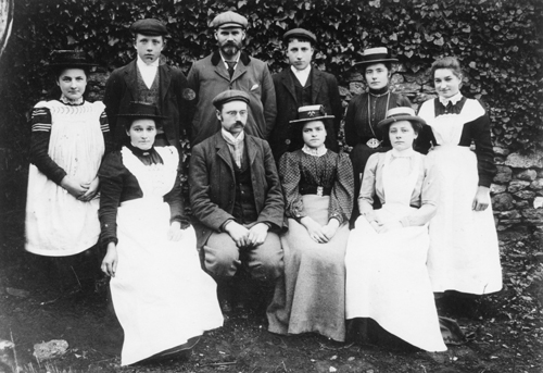 Grandad Hawkins with staff he had recruited for Mr Sturdy (always just called "Sturdys") at Norburton House