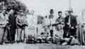 Villagers at the Bridport Pageant at the Bridport Playing Fields in 1953