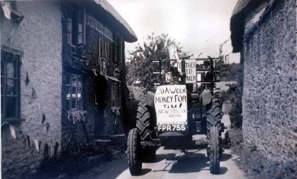 Tractor part of procession in Darby Lane