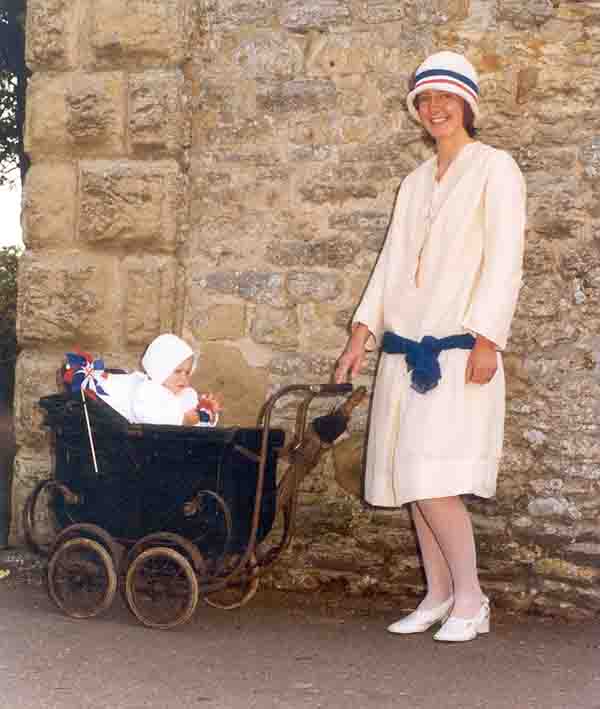 Sarah Humphries & Megan in the pram