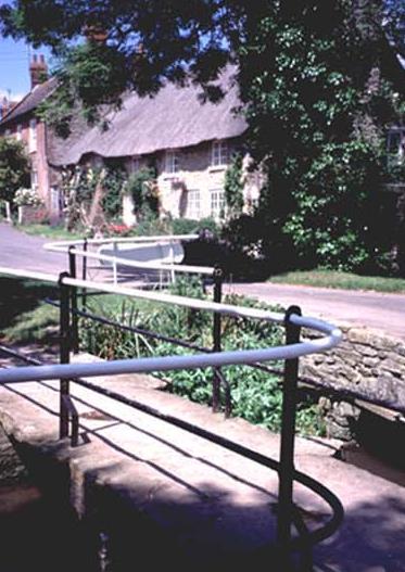 Clapper bridge near school